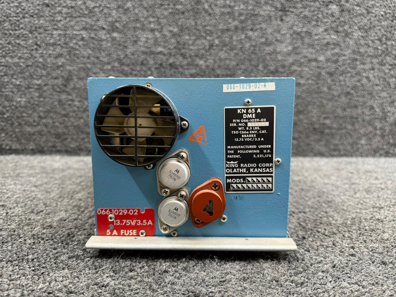 Reyさま1021 066-1029-02 King Radio KN-65A DME Transponder W/ Mods & Green Tag