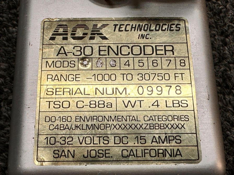 ACK Altitude Blind Encoder 30k Mod 5 A-30.5 for sale online
