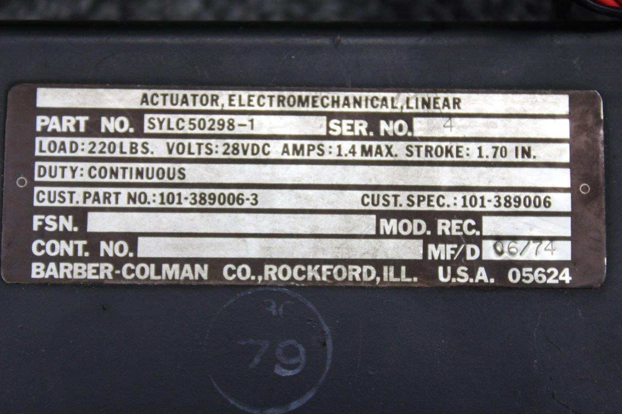 SYLC50298-1 (Alt: 101-389006-3) Barber-Coleman Linear
