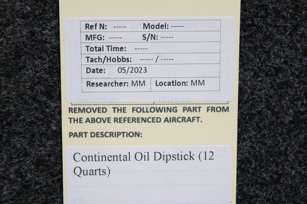 Continental Oil Dipstick Assembly, 12 Quarts