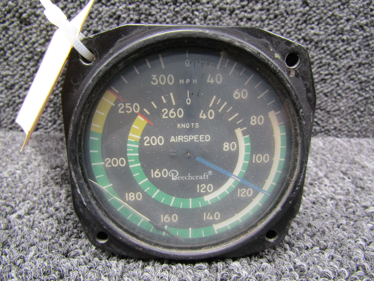 8030-63L United Instruments Airspeed Indicator, Lighted Knots 40-260