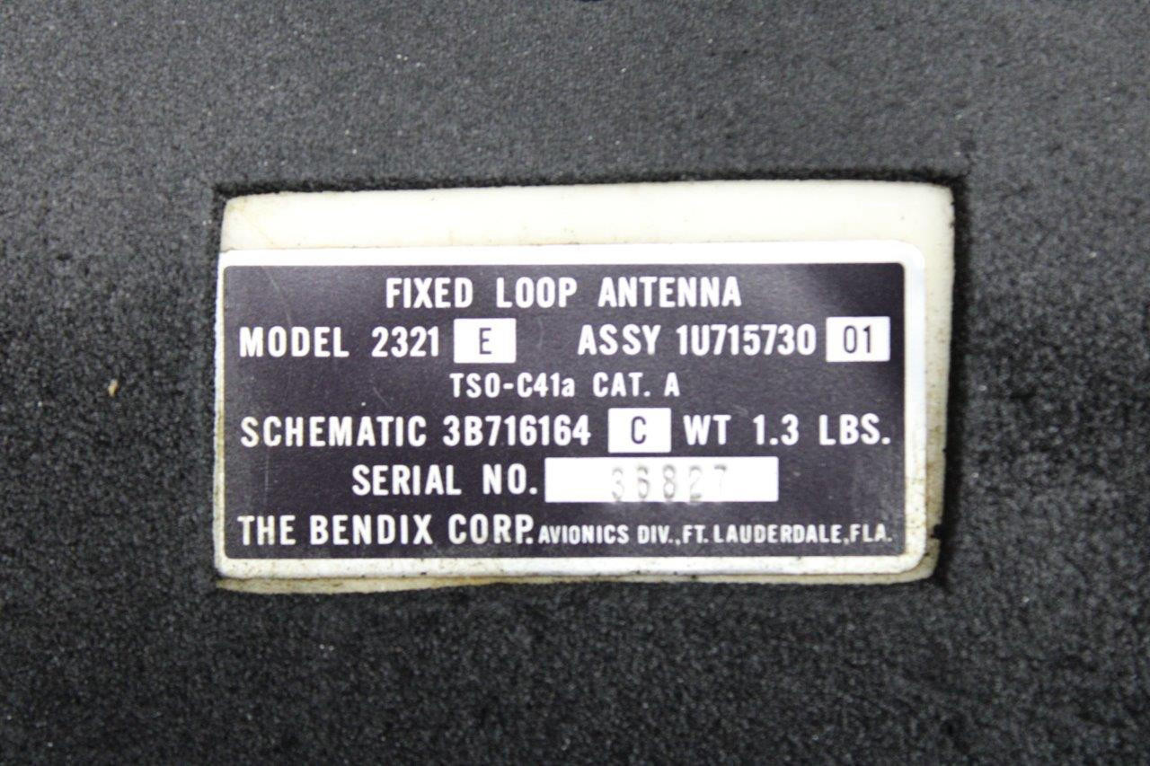 1U715730-01 Bendix Corp 2321E Fixed Loop Antenna For Sale