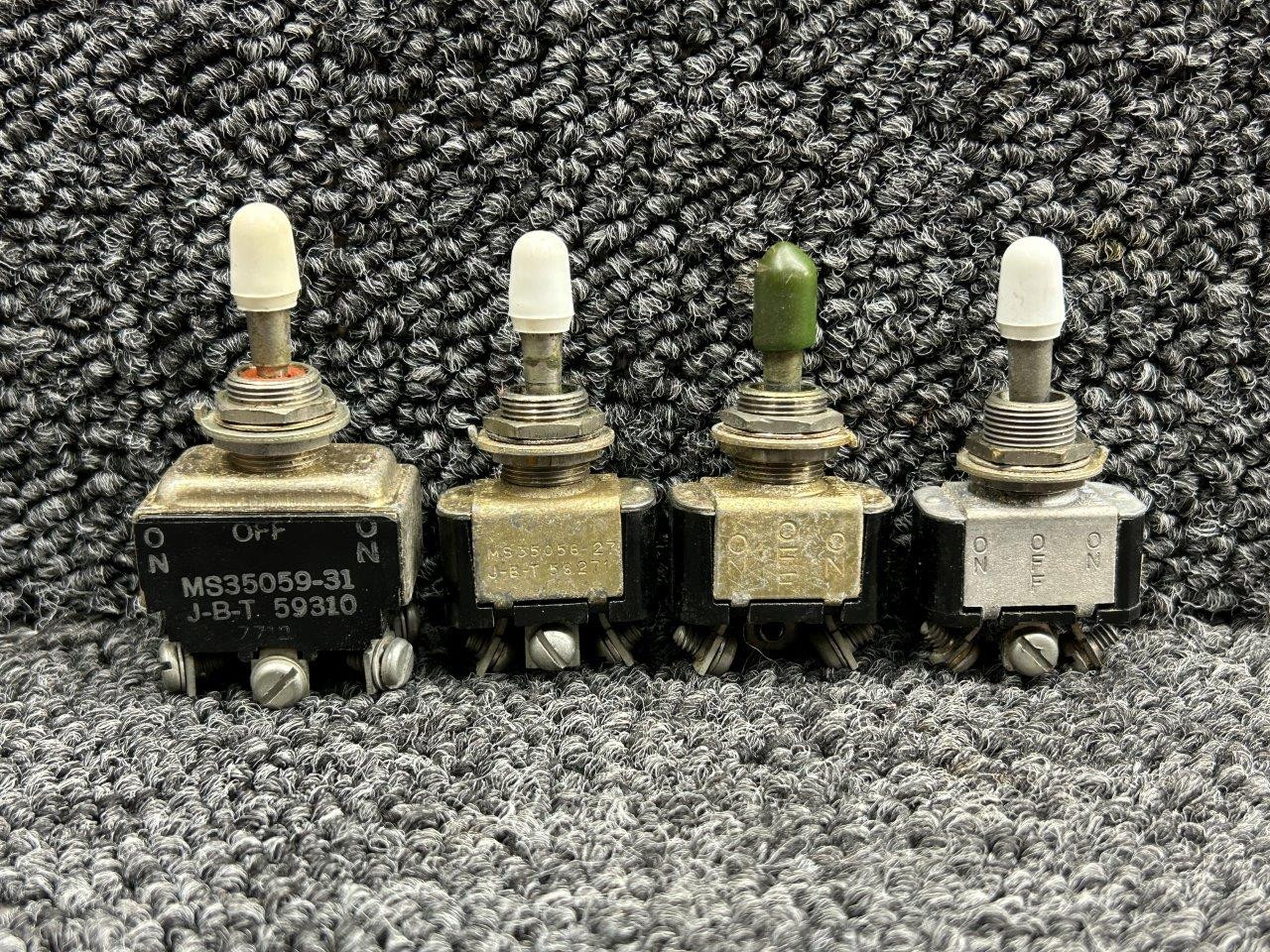 MS35059-31 and MS35058-27 Cessna Citation 550 Reset Toggle Switch Set
