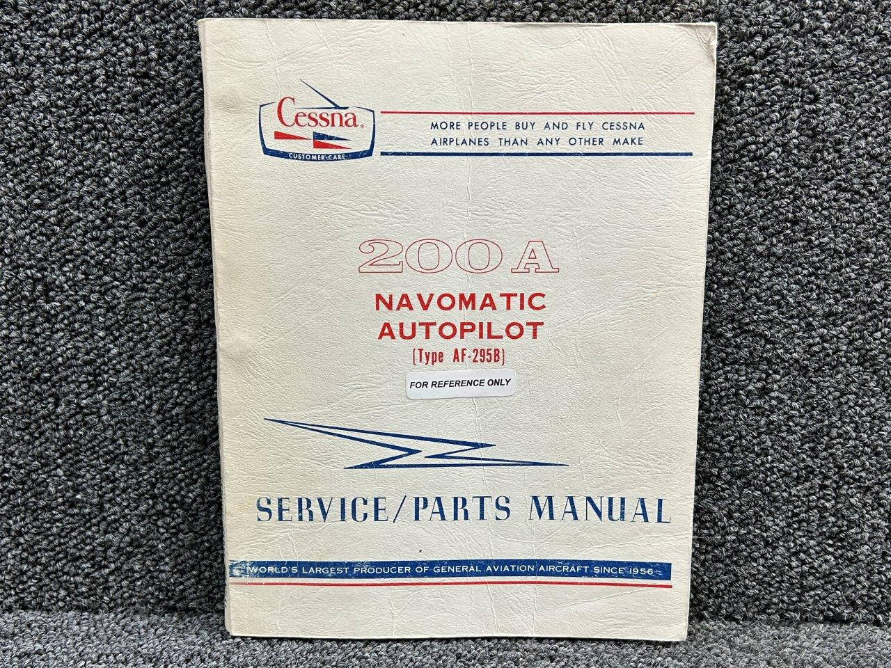 D4553-13 Cessna 200A Navomatic Autopilot Service, Parts Manual (Year: 1974)