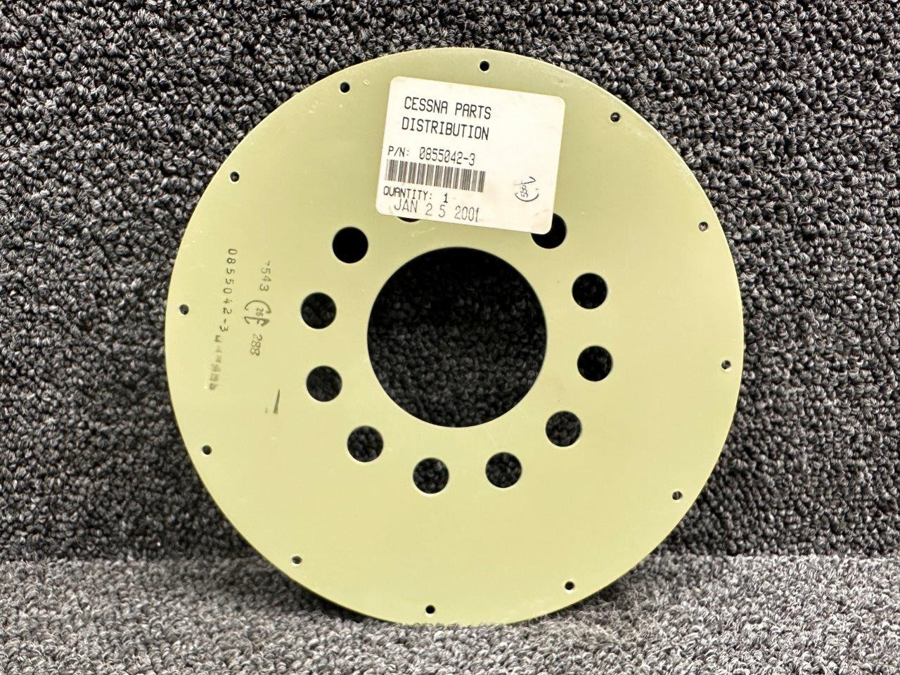 0855042-3 Cessna Deice Adapter Plate with 8130 (New Old Stock)