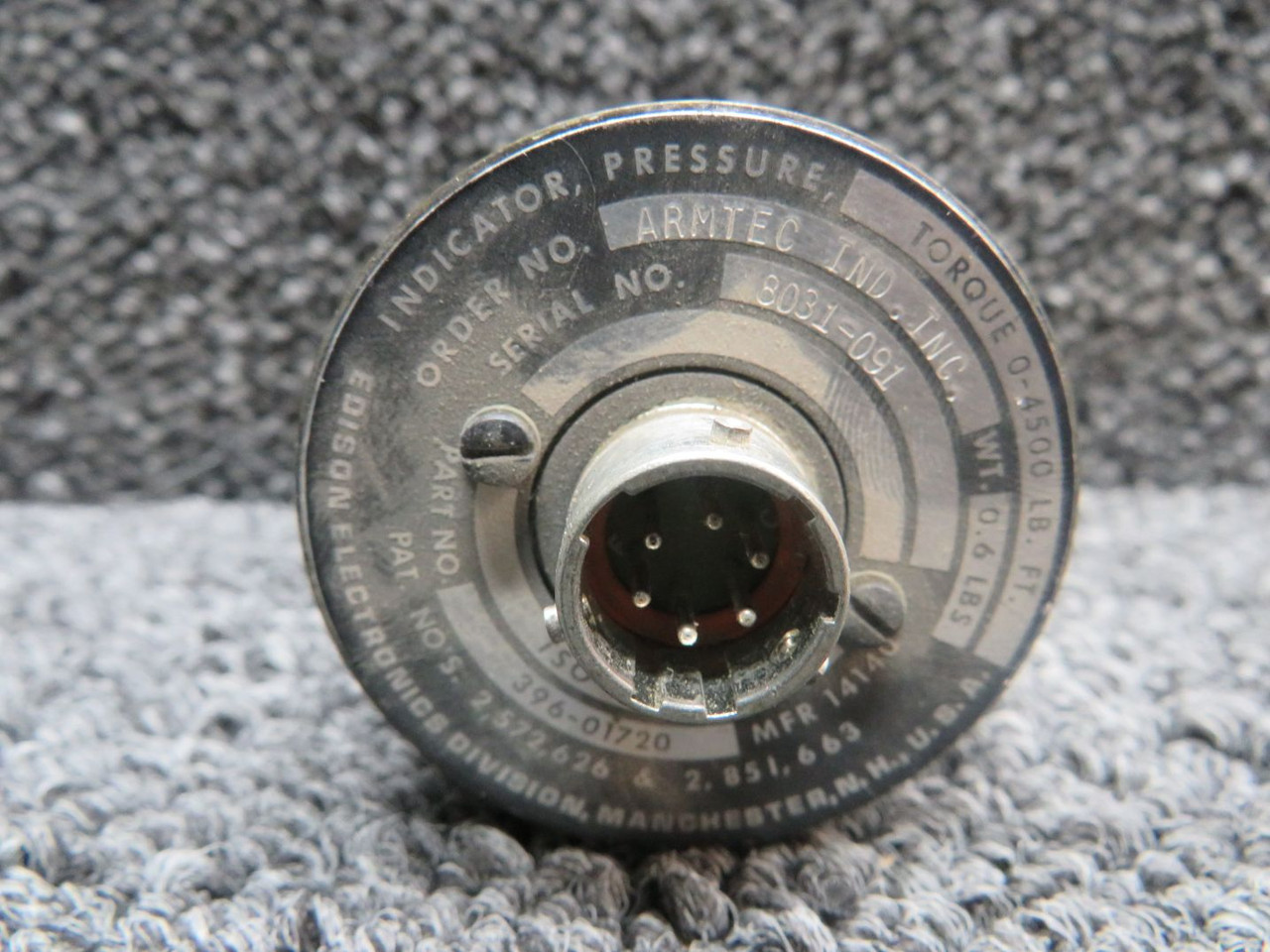 396-01720 Edison Parts 0-4500 lb ft Torque Pressure Indicator Has Red ...