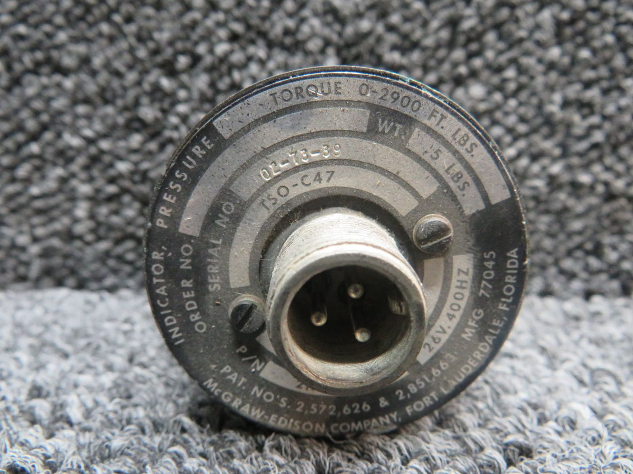 217-06261 Edison 0-2900 Ft. Lbs Torque Pressure Indicator Assembly
