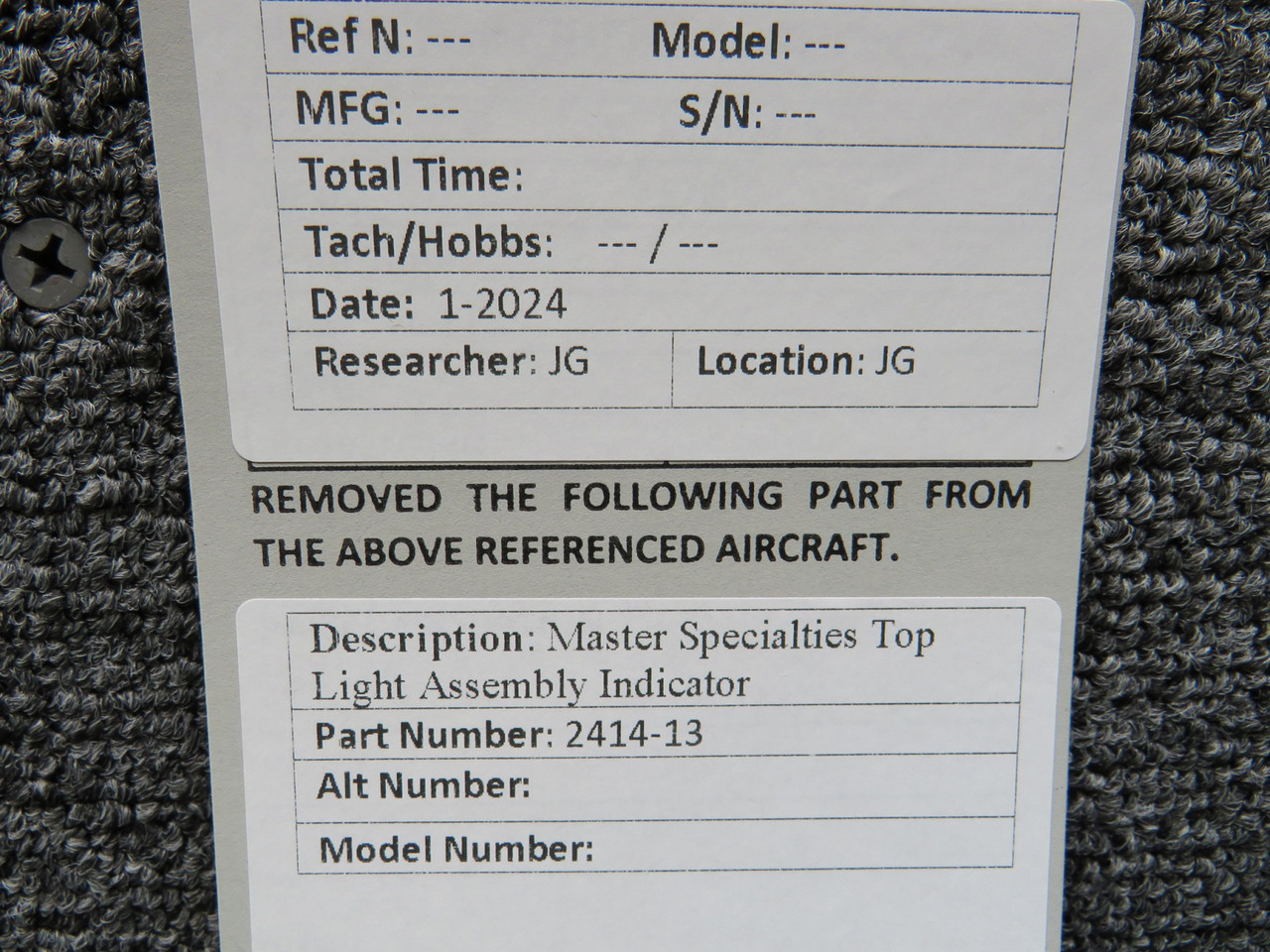 2414-13 Master Specialties Top Light Indicator