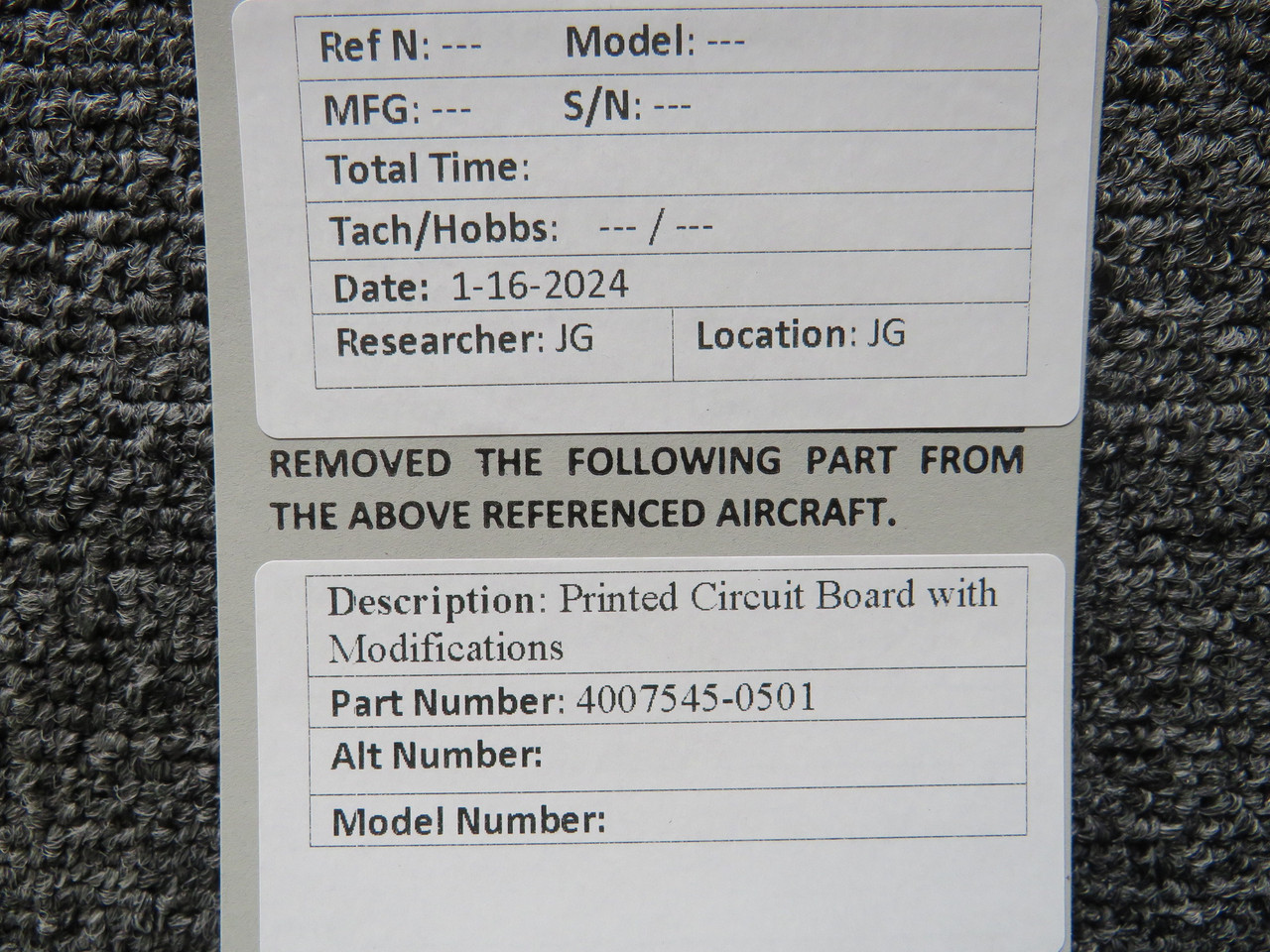 4007545-0501 Modified Printed Circuit Board Assembly
