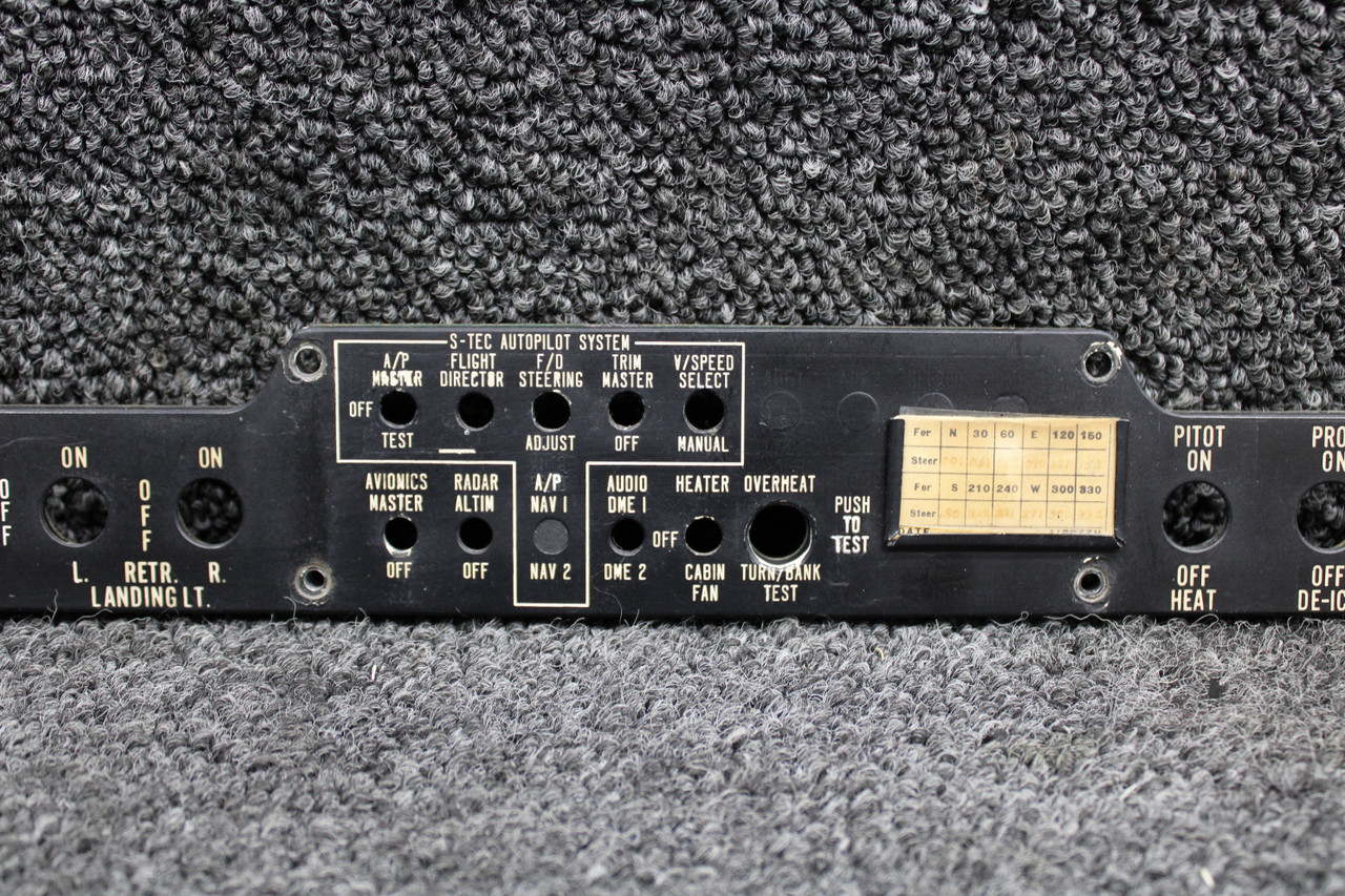 0813444-2, 0813444-3 Cessna 310K Switch Panel Assembly (Lighted)