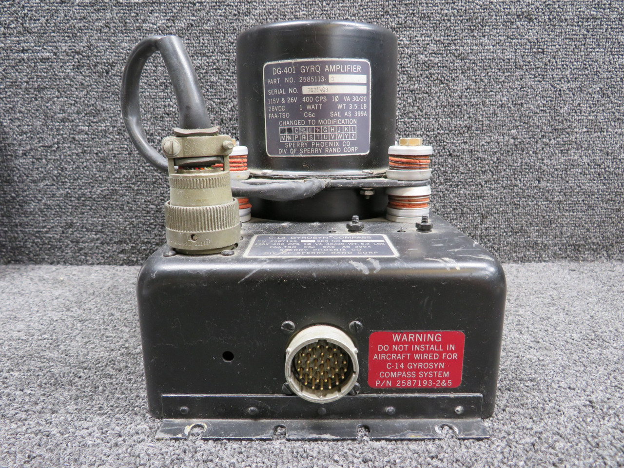 2587194-901 Sperry Synchronizer Assembly with Gyro Amplifier