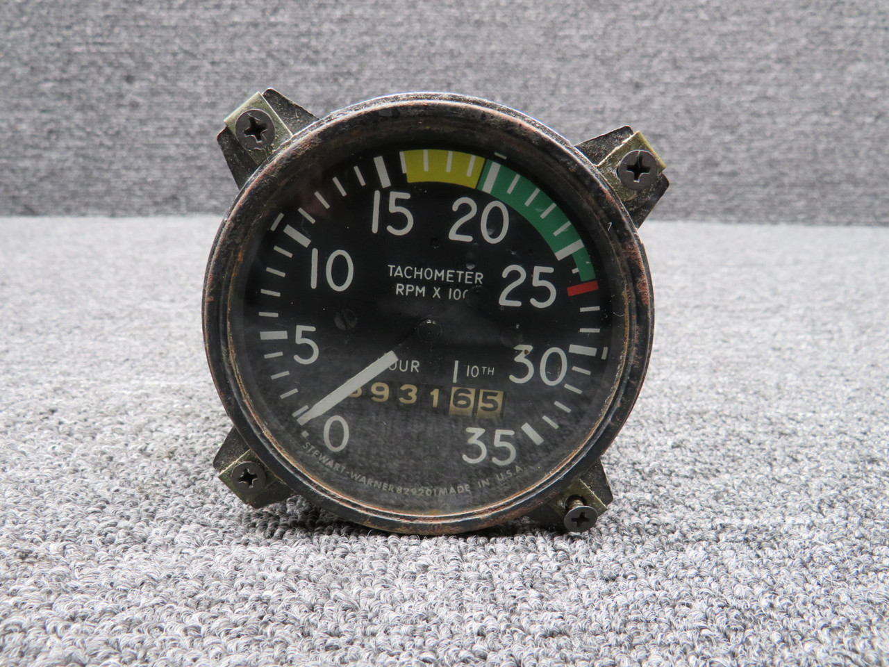 829201 Stewart Warner Rusted Recording Tachometer Core Indicator