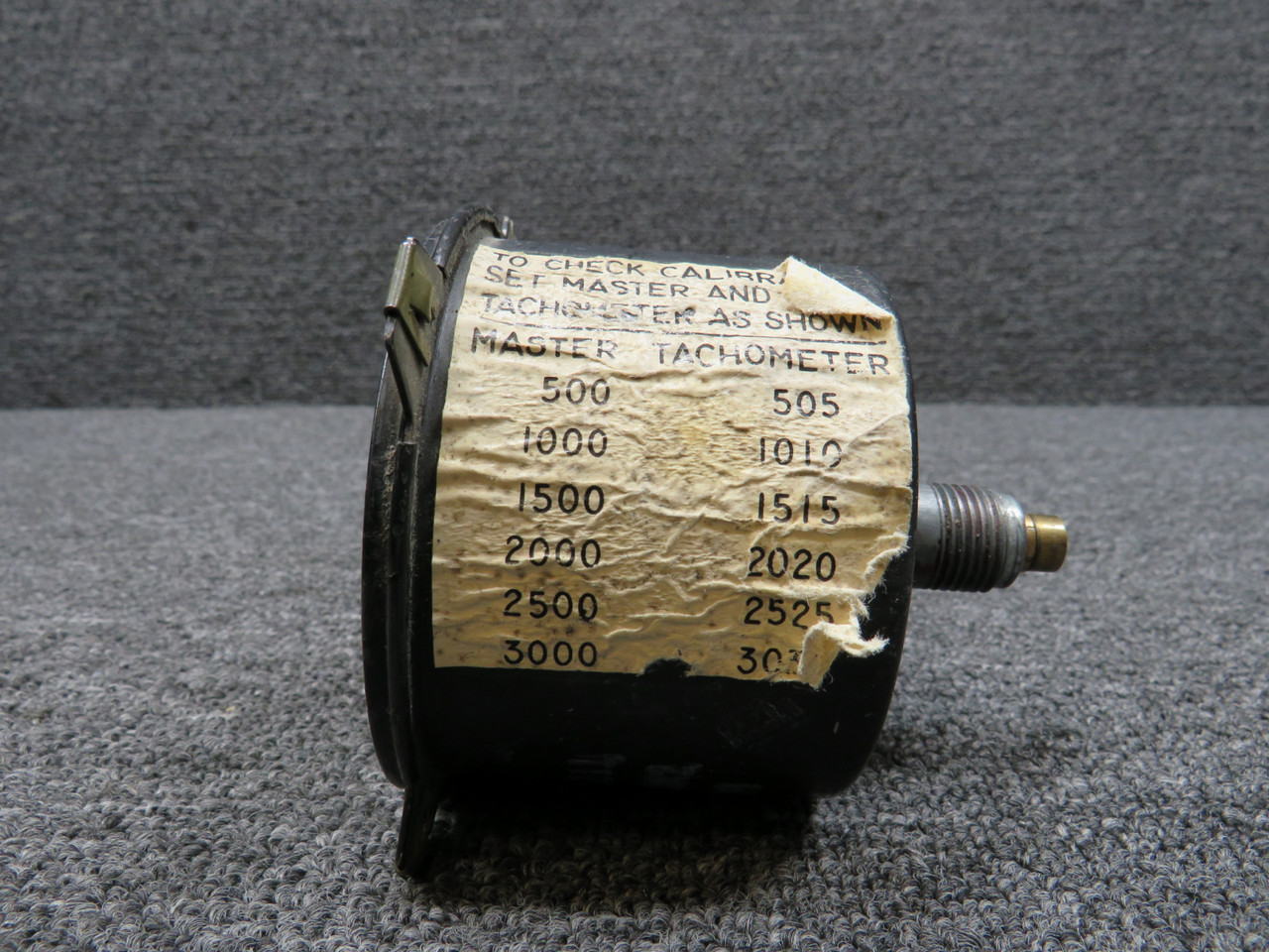 830549 Stewart-Warner Aviation 2512.73 Hour Recording Tachometer