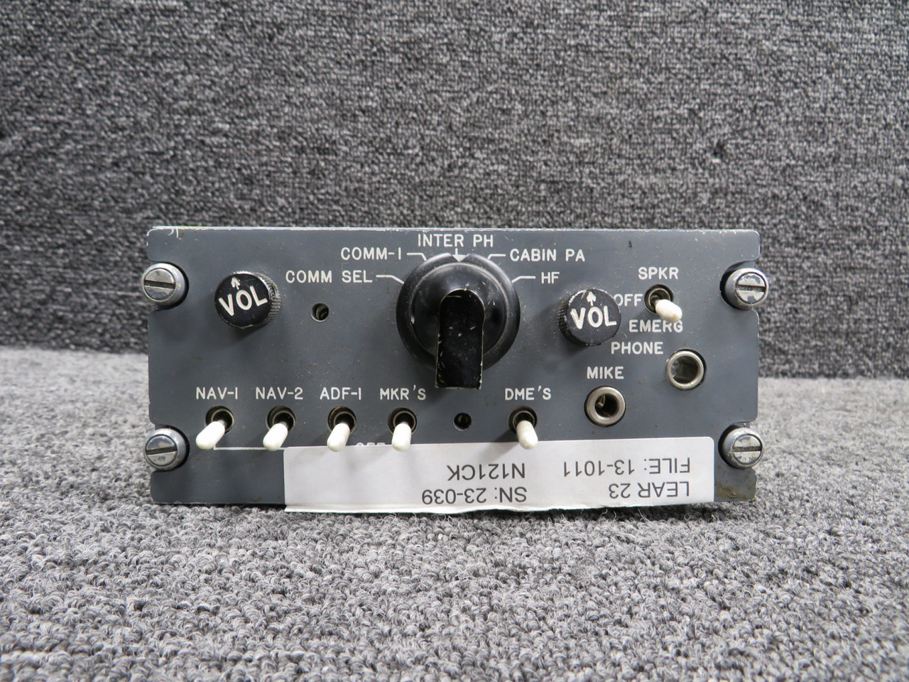 10-1025-07 LearJet PL-175G Audio Panel Part