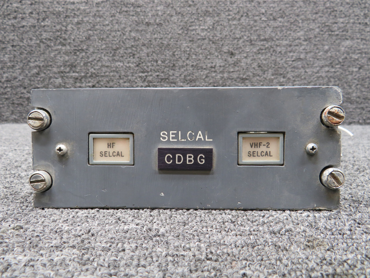 SELCAL Annunciator Switch Box Missing Data Plate