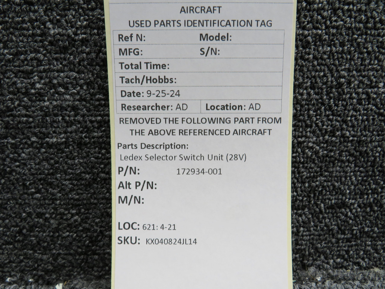 172934-001 Ledex Selector Switch Unit (28 Volts)