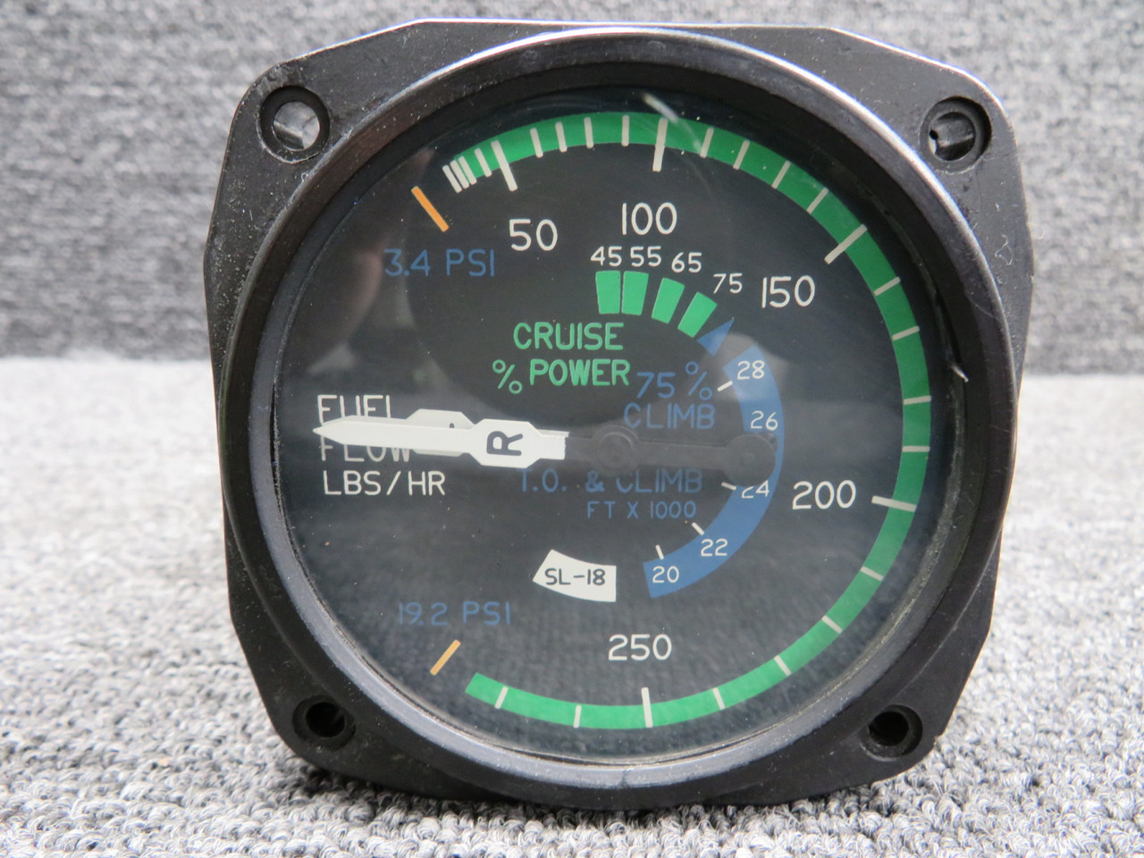 6221 United Instruments Dual Fuel Flow Indicator (Code G.60) (Cloudy Glass)