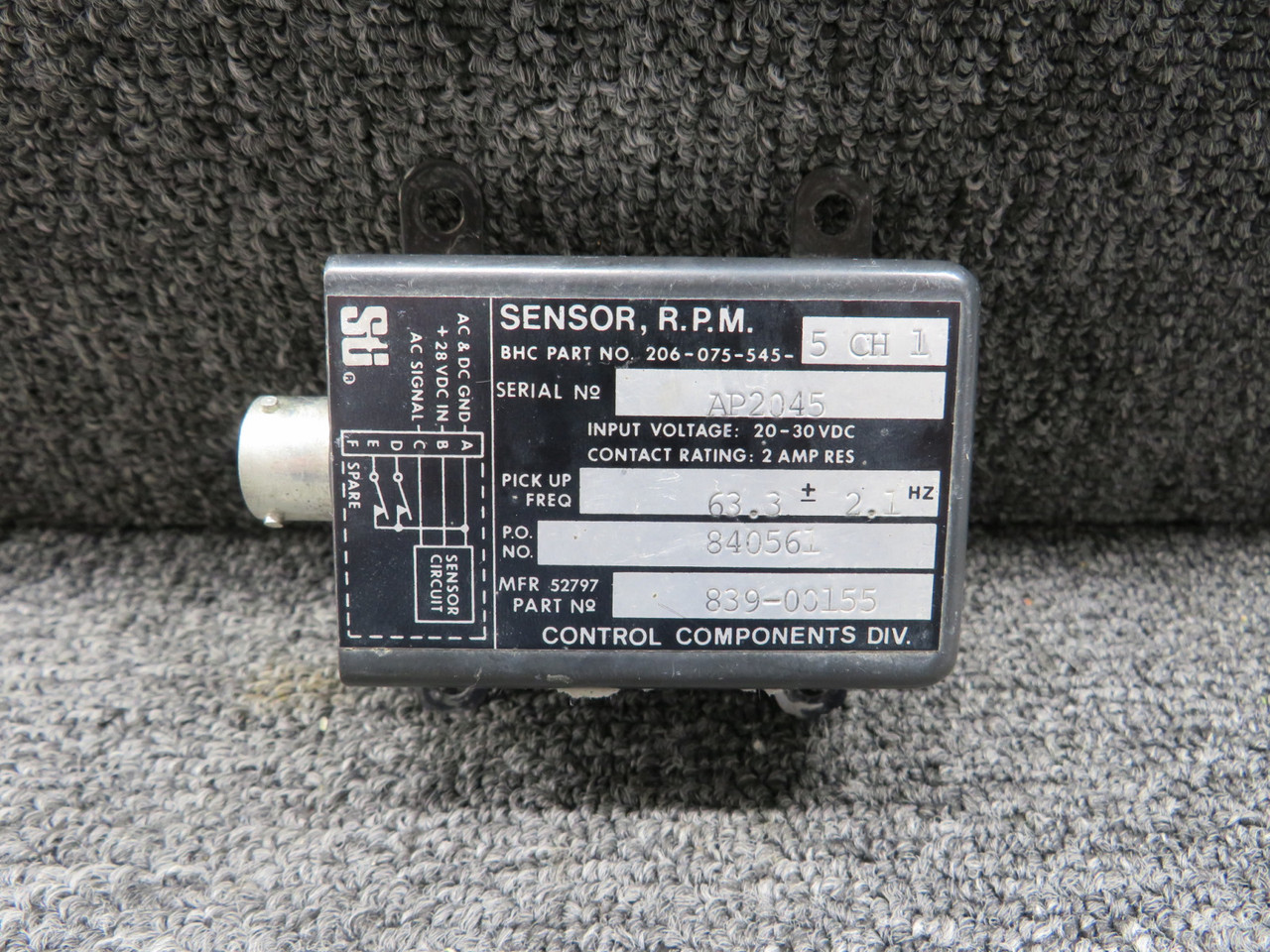 user_25eb376eページ 839-00155 Alternative Part Number 206-075-545-5-CH-1 STI 20 to 30