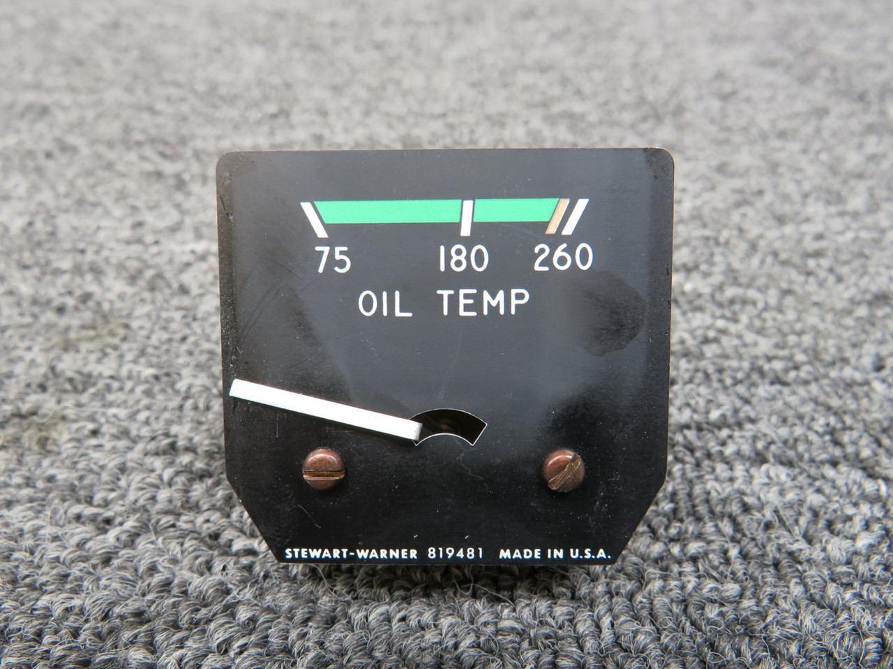819481 Stewart Warner Aviation Core Oil Temperature Indicator Unit
