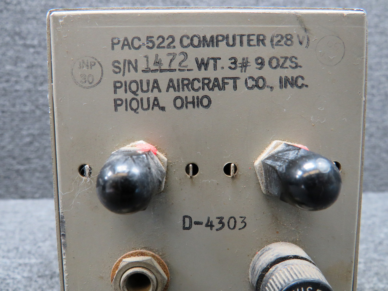 D-4303 Piqua PAC-522 Computer with Bracket (28 Volts)