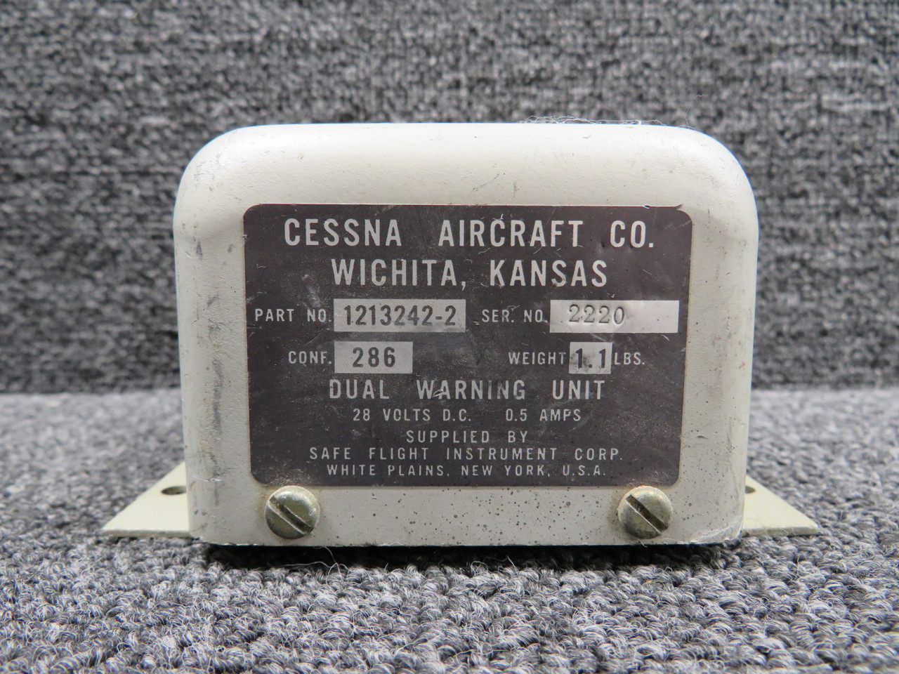 1213242-2 Safe Flight 28 Volts Dual Warning Assembly
