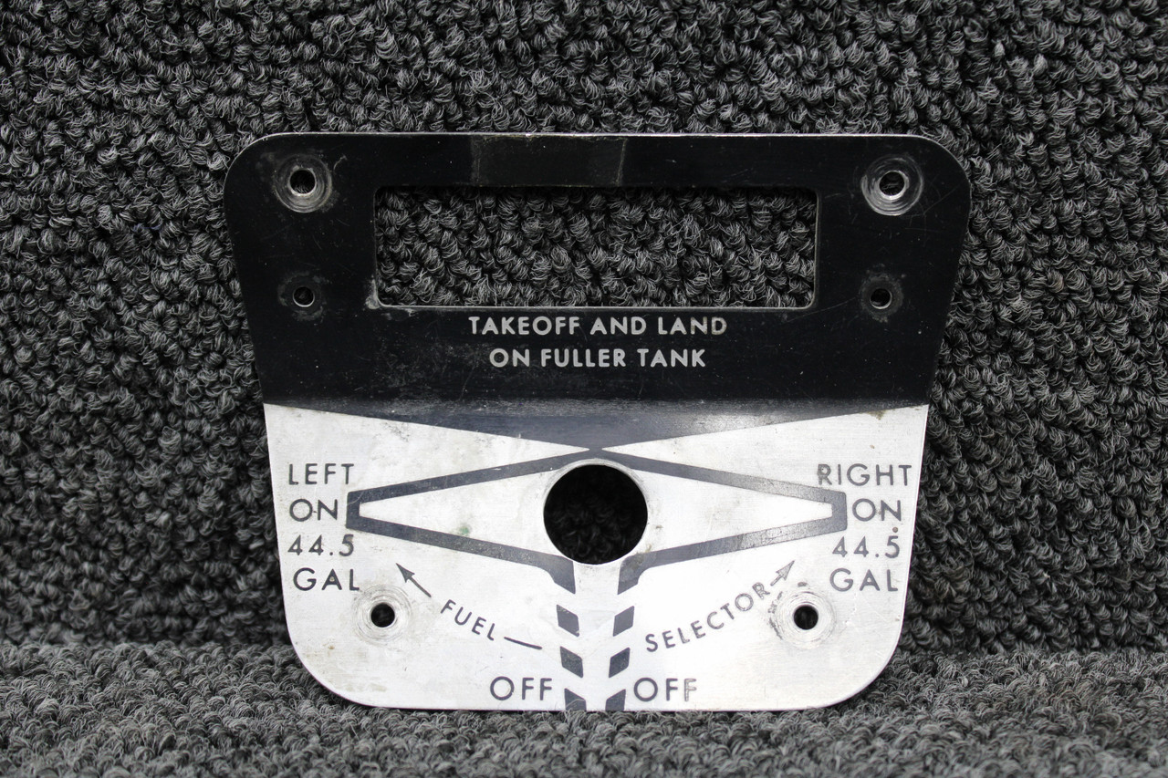 2105028-2 Cessna 210 Fuel Selector Placard | BAS Aircraft Salvage