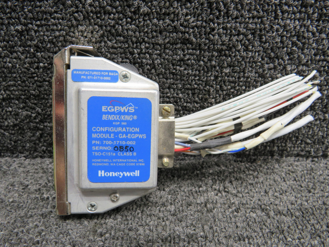 700-1710-002 Bendix King KGP-560 GA-EGPWS Configuration Module For