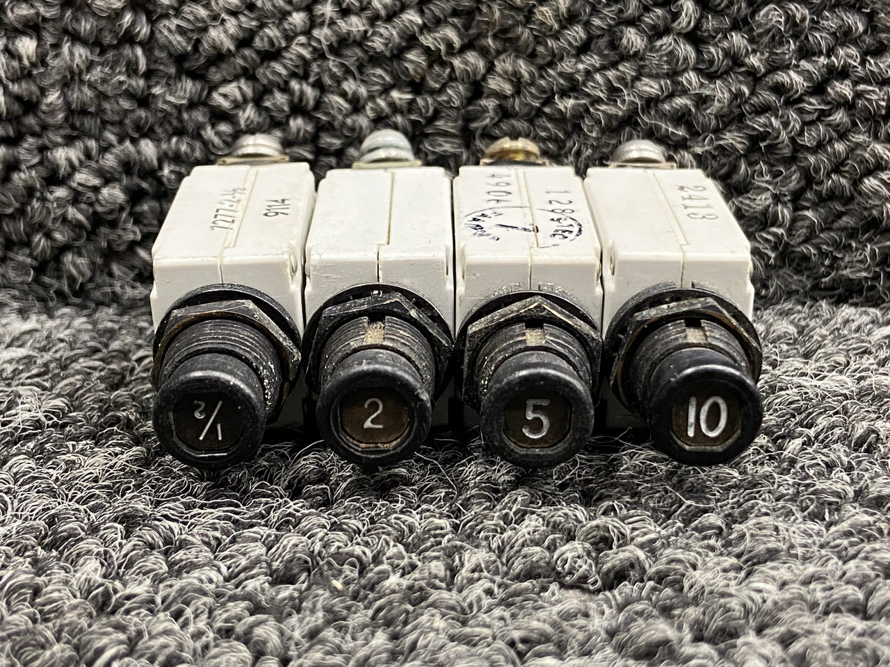 7277-2 Klixon Push to Reset Circuit Breaker Set (0.5, 2, 5, 10 Amps)