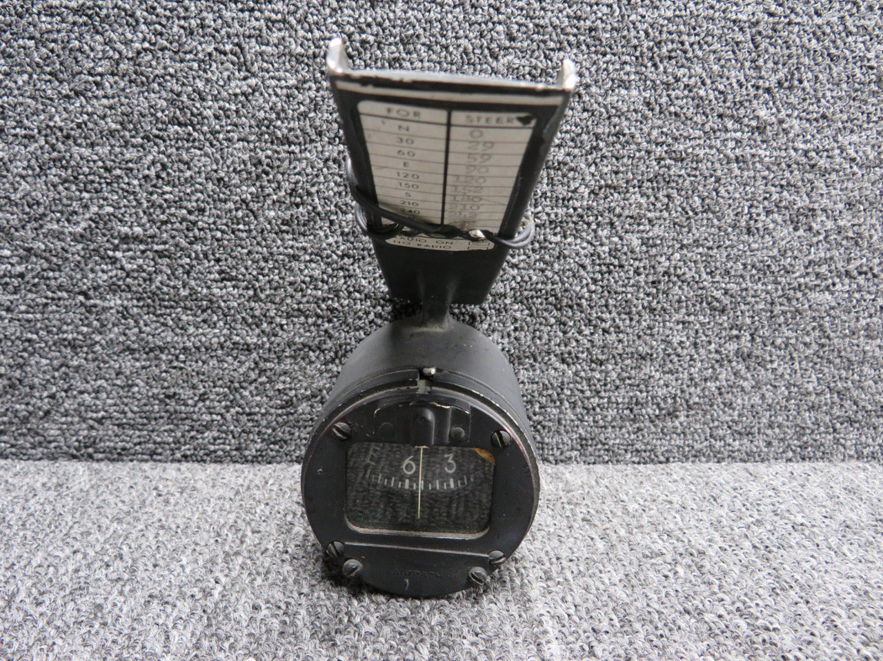 Windshield Mounted Compass Indicator, Lighted (6” Mount) (No Fluid