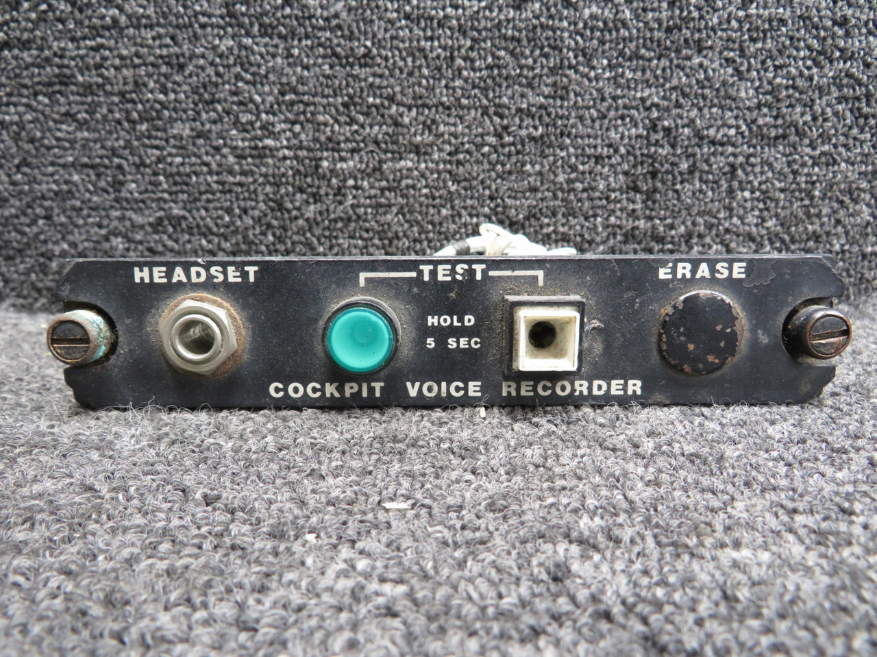 Learjet 25 Cockpit Voice Recorder (No Erase Switch and Missing