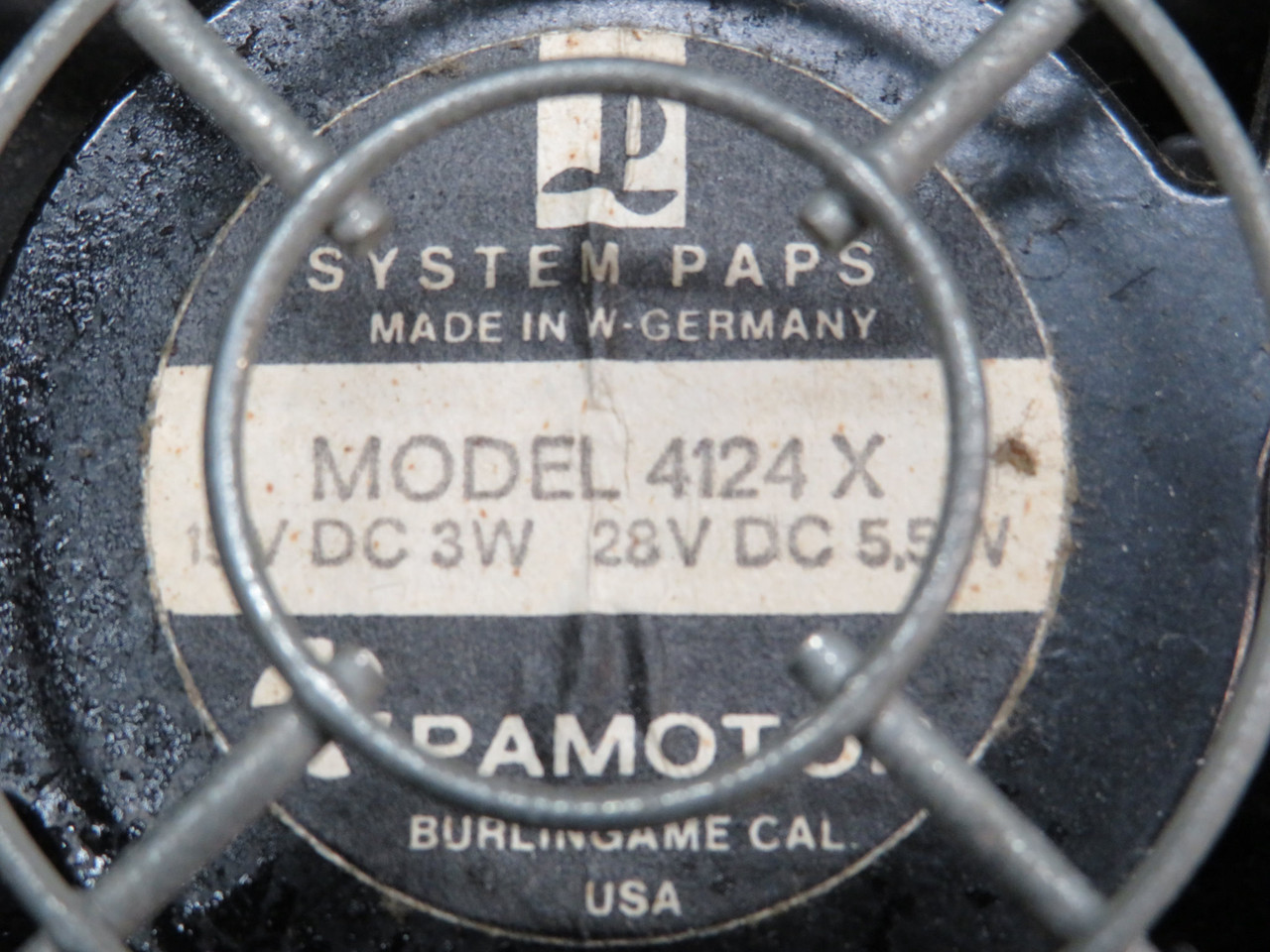 4124X System Papst Fan with 19-28 Voltage
