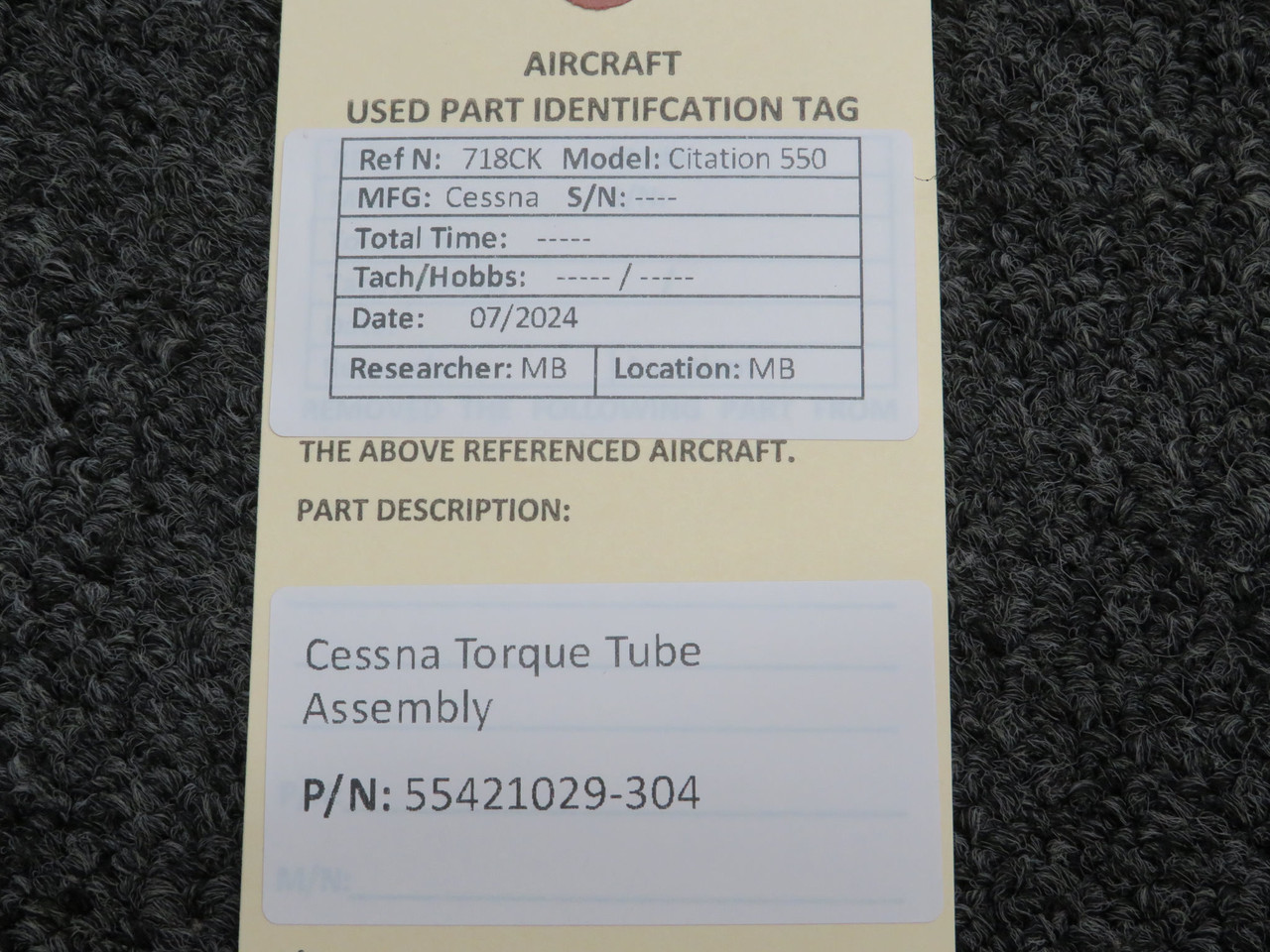 55421029-304 Cessna Citation Torque Tube Assembly