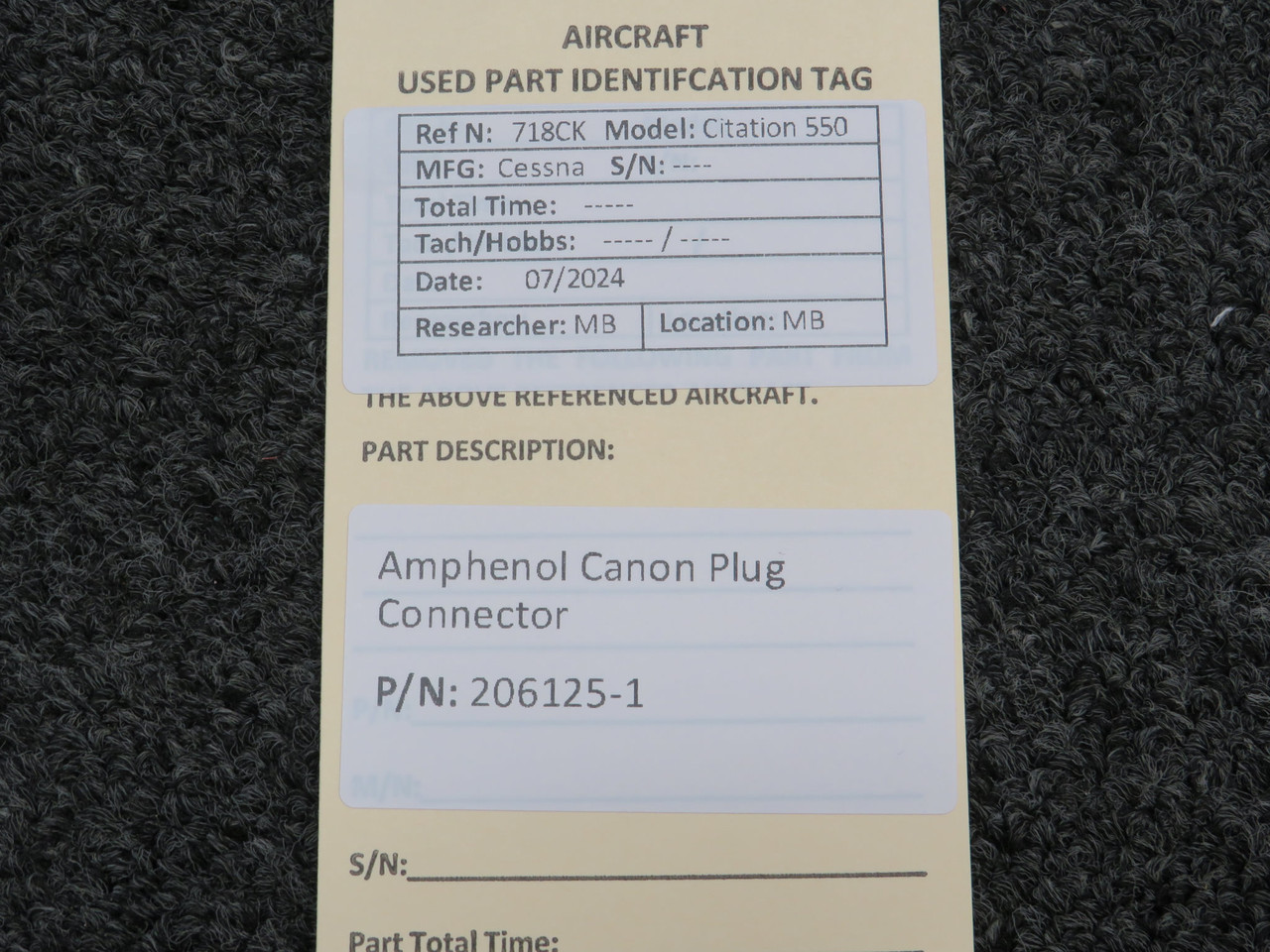 206125-1 Amphenol Canon Plug Connector For Sale