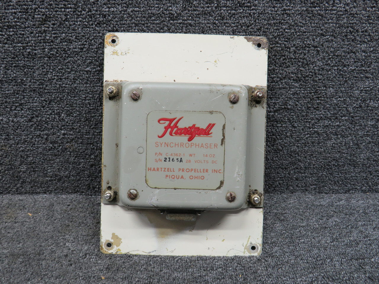 C-4362-1 Hartzell Synchrophaser Comes with Plate (Volts: 28)