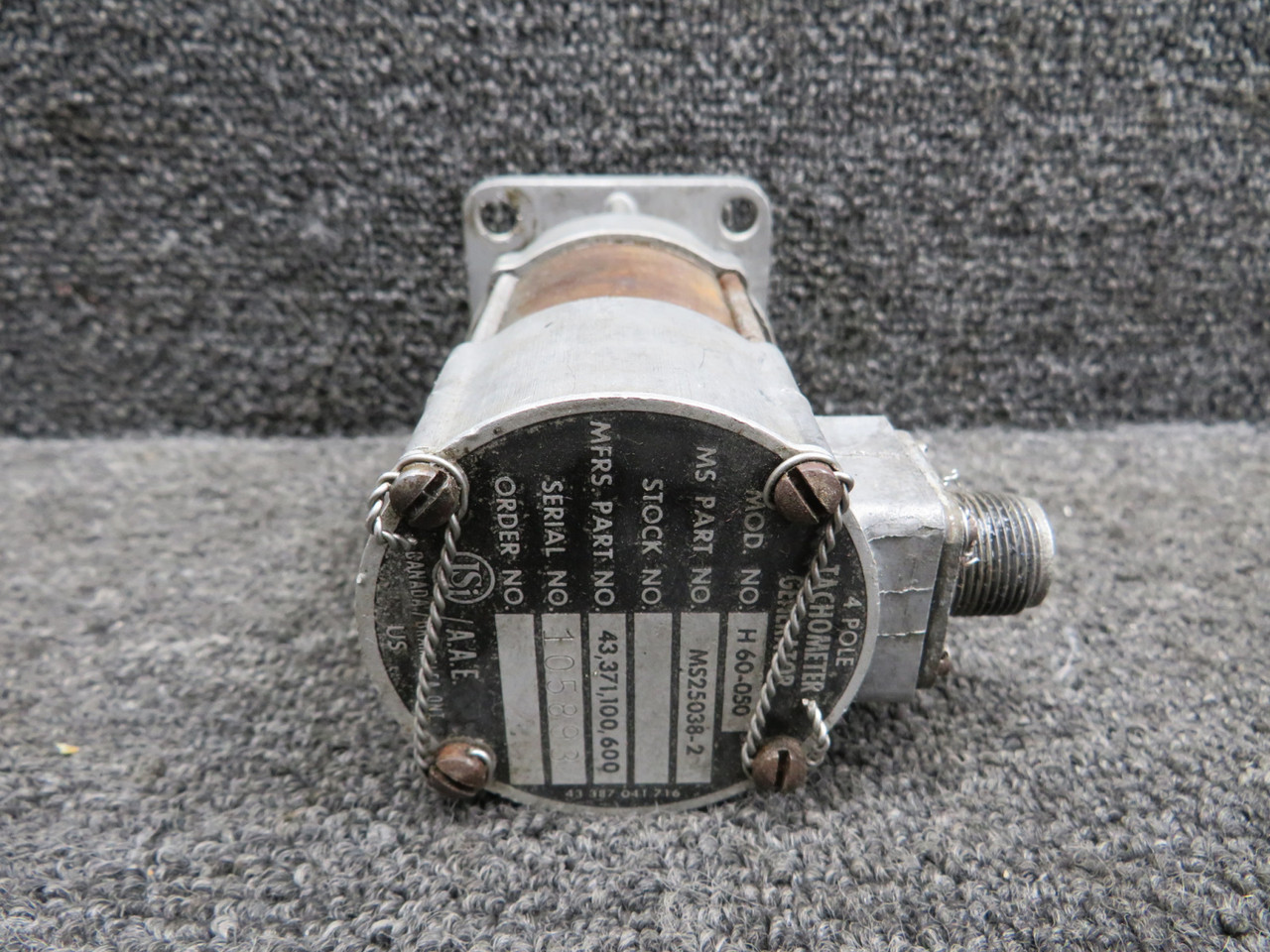 taketake3109 ページA1011 A1056 43-371-100-600 AAE H60-050 AAE Four Pole Tachometer Generator