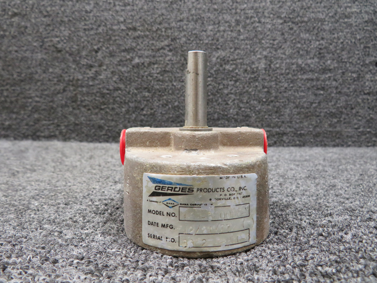 169-380086-1 Gerdes Fuel Selector Valve (Wear Marks on Valve and