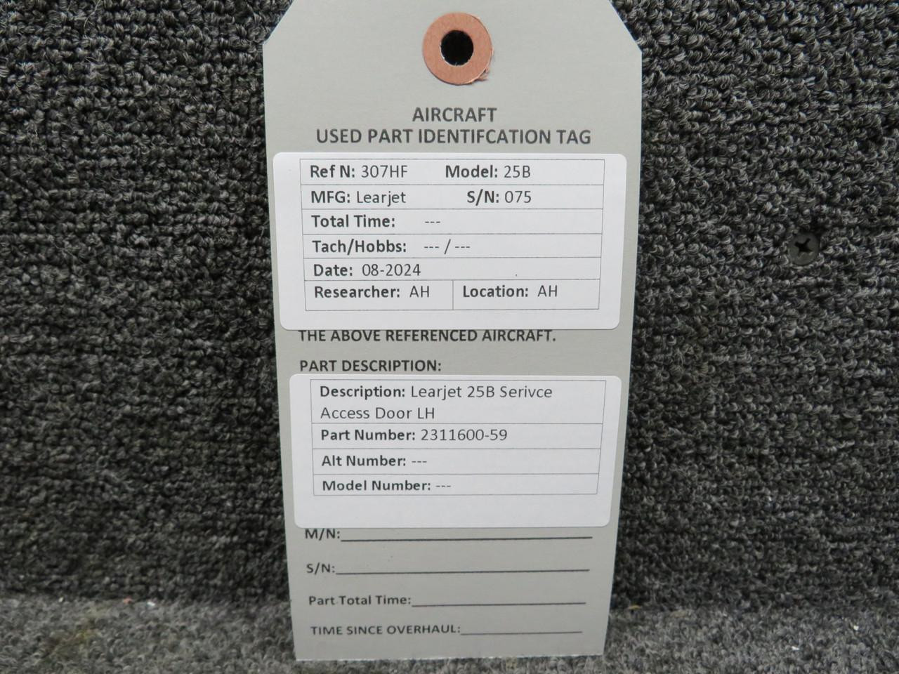 2311600-59 Learjet 25B Service Access Door Left Hand