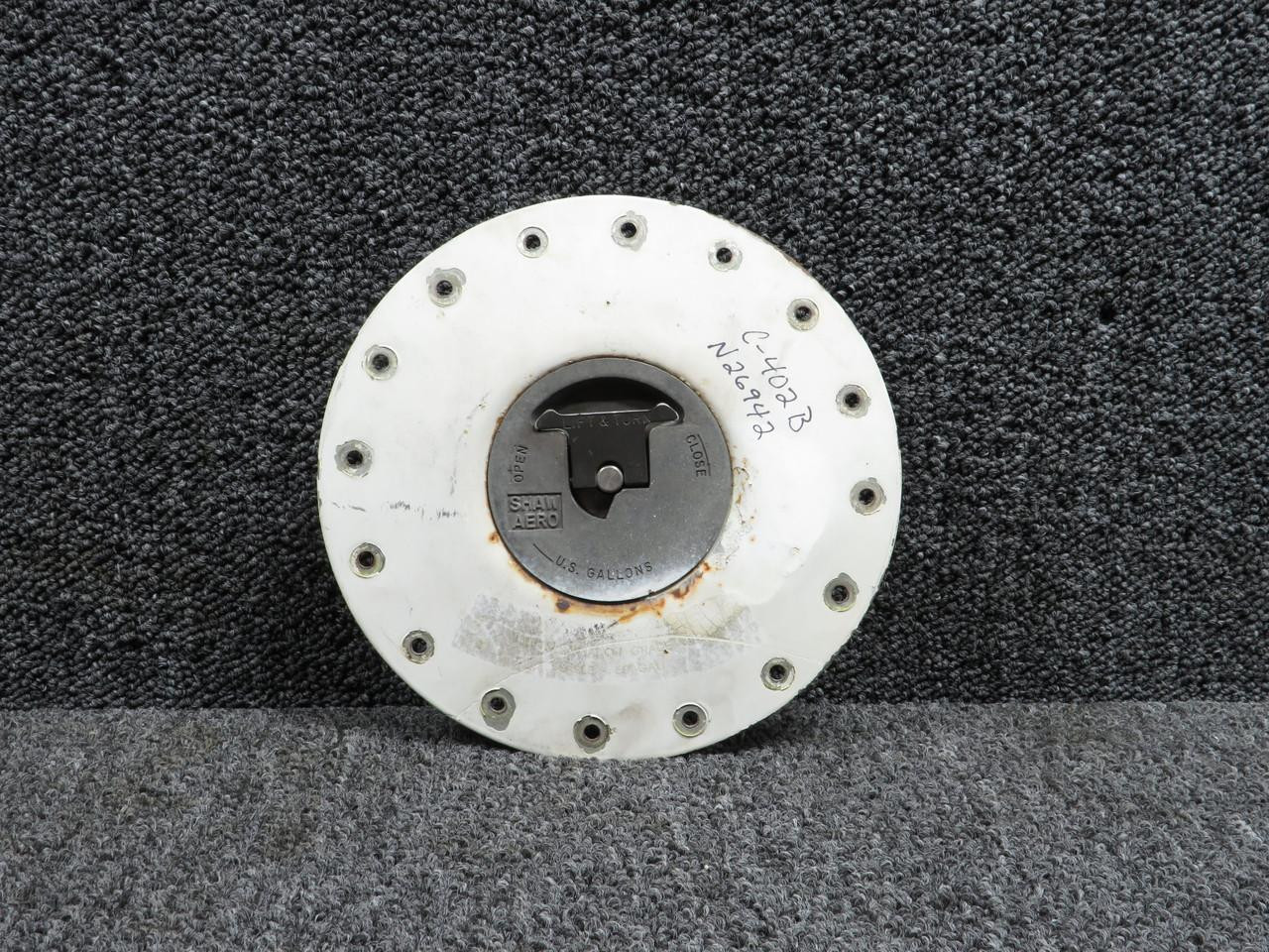 0823410-9 Cessna C-402B Shaw Aero Fuel Cap and Adapter