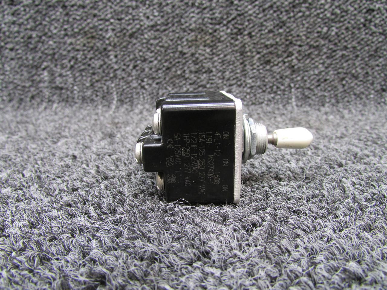 4TL1-12 (Alt PN: MS27406-1) Micro Switch Toggle Switch (White)