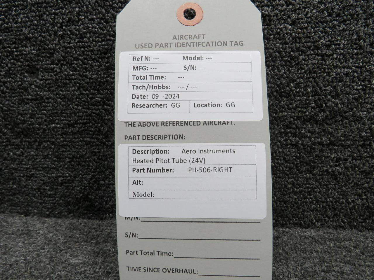 PH-506-RIGHT Aero Instruments Heated Pitot Tube (24 Volts)