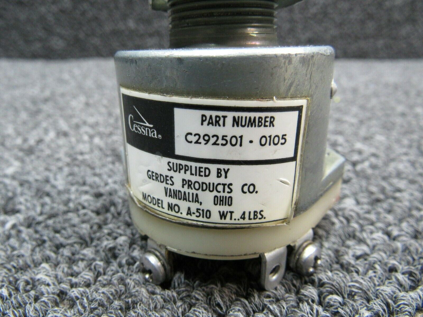 C2925010105 (MN A510) Cessna 172M Gerdes Products Ignition Switch