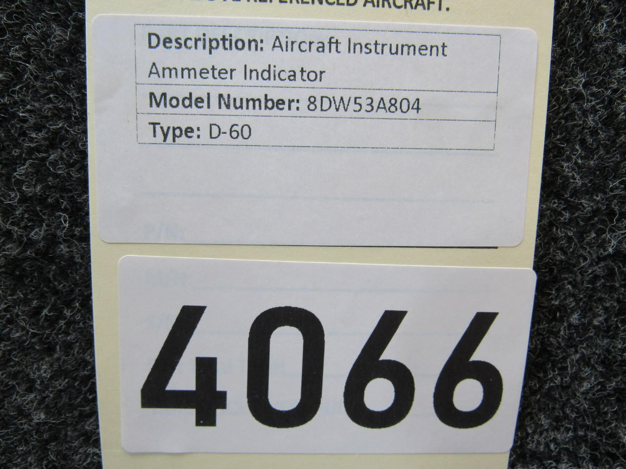 8DW53A804 Aircraft Instruments Ammeter Indicator