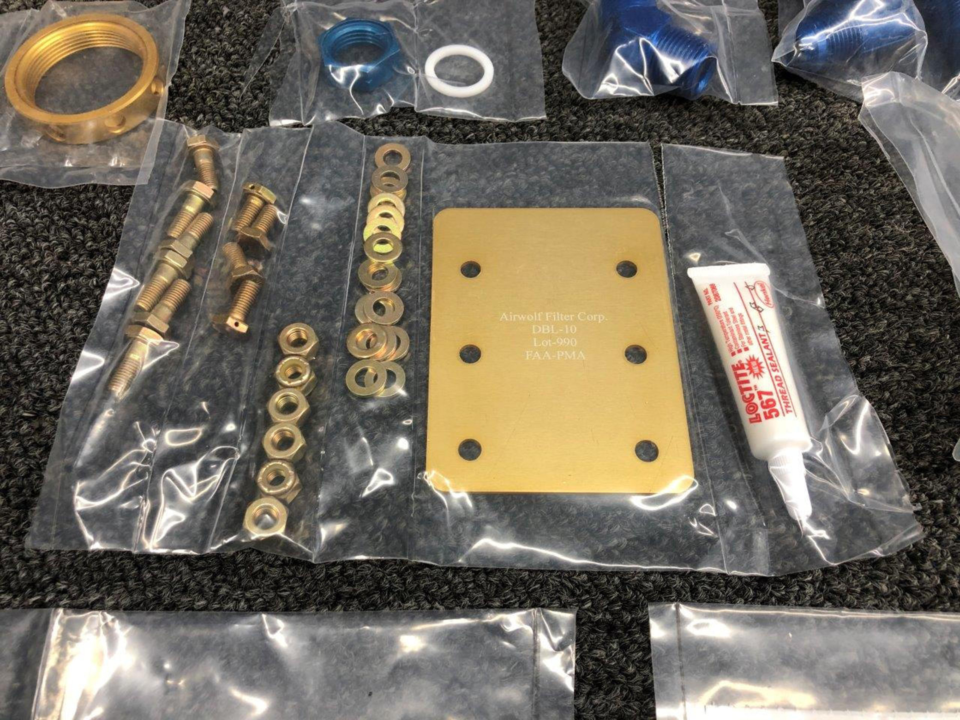 AFCK008B Airwolf Oil Filter Adapter Kit W/ Mounts, Adapter & Fittings