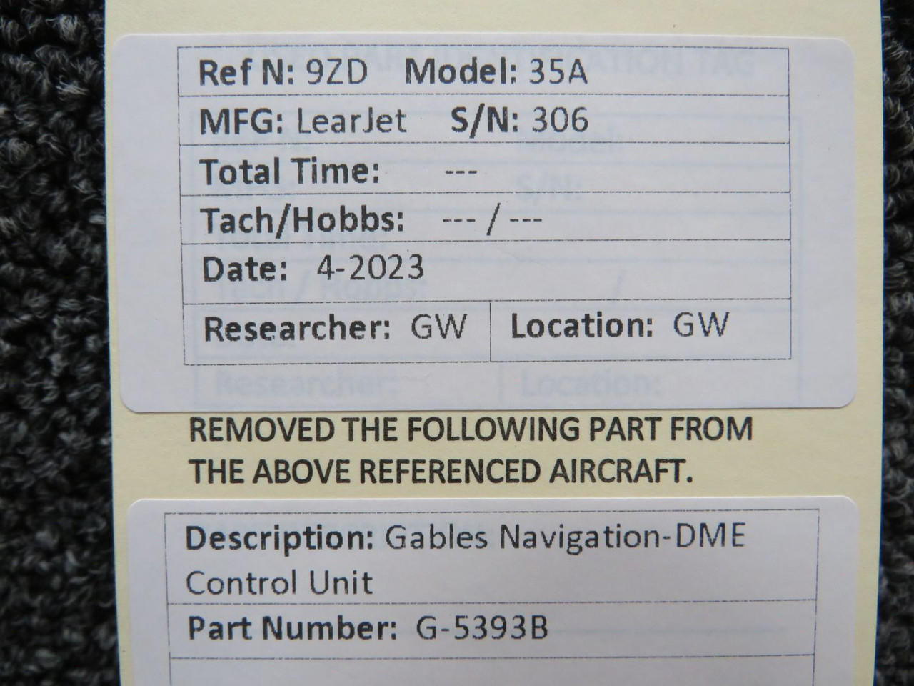 G5393B Gables NavigationDME Control Unit