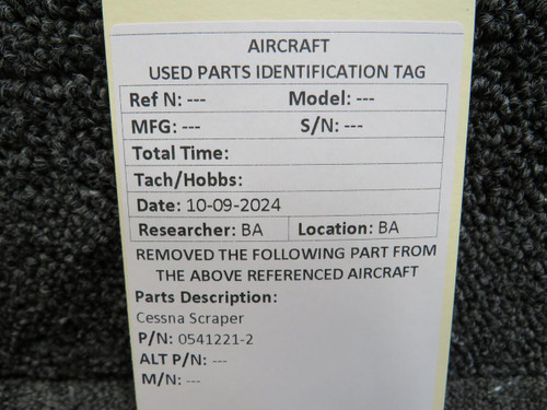 Cessna Aircraft Parts 0541221-2 Cessna Scraper 