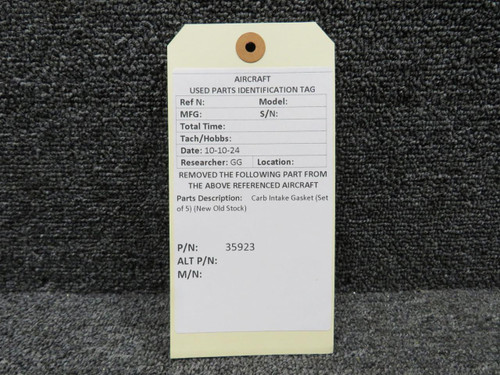 Does Not Apply 35923 Carb Intake Gasket Set of 5 (New Old Stock) 