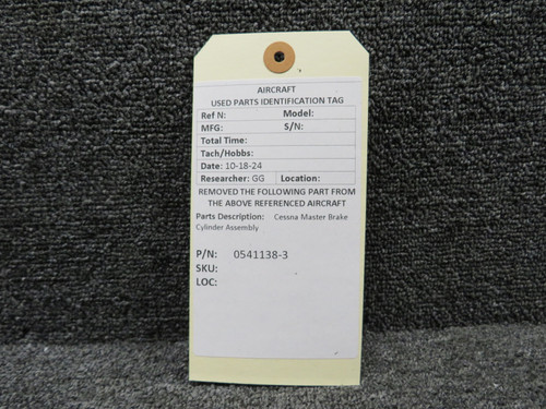 0541138-3 Cessna Master Brake Cylinder Assembly