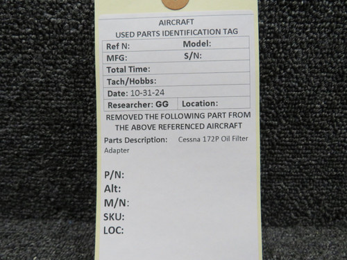 Cessna 172P Oil Filter Adapter