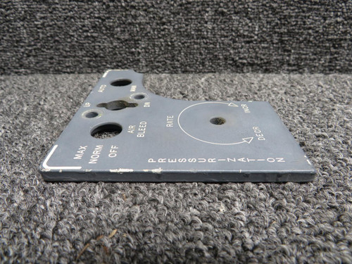 LearJet 241814-1 Learjet 25B Pressurization Placard Panel 