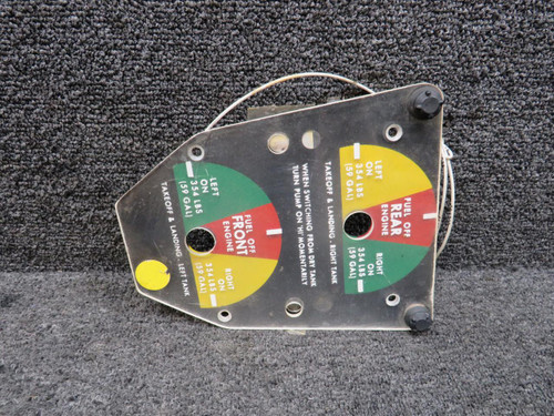 Cessna Aircraft Parts 1516211-1 Cessna 337G Glass Fuel Selector Assembly (Minus Knobs) 